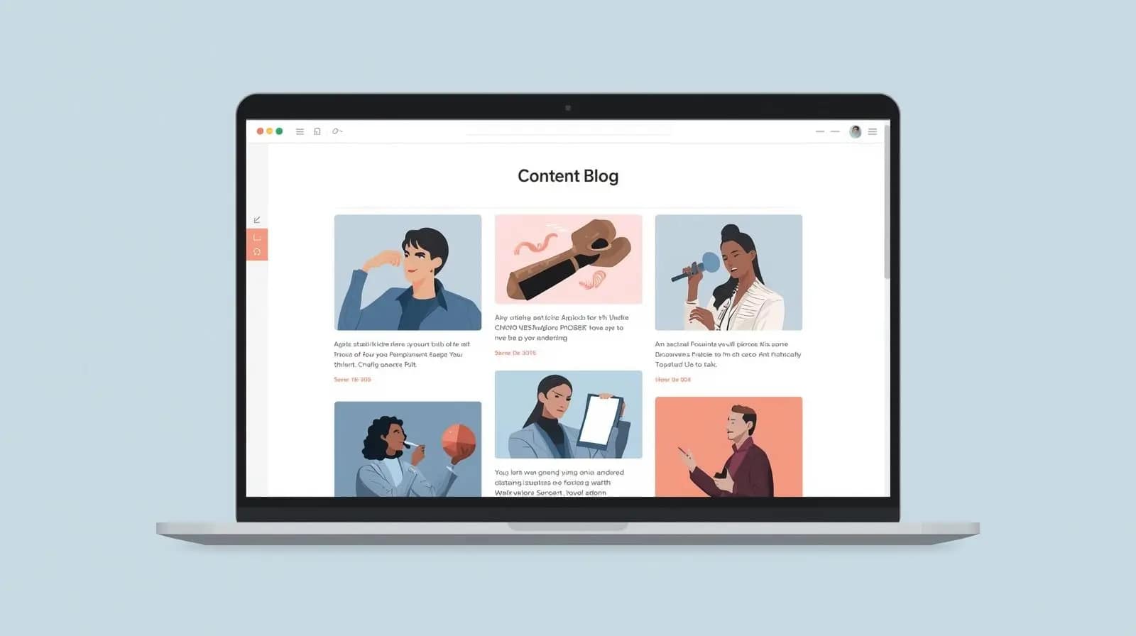 Screenshot or illustration representing Snapjotz.com as a multi-niche content blog interface